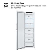 LG Congelador 1 Puerta Total No Frost Smart Inverter, Clasificación E, 324 L, <br> Blanco, GFT41SWGSZ