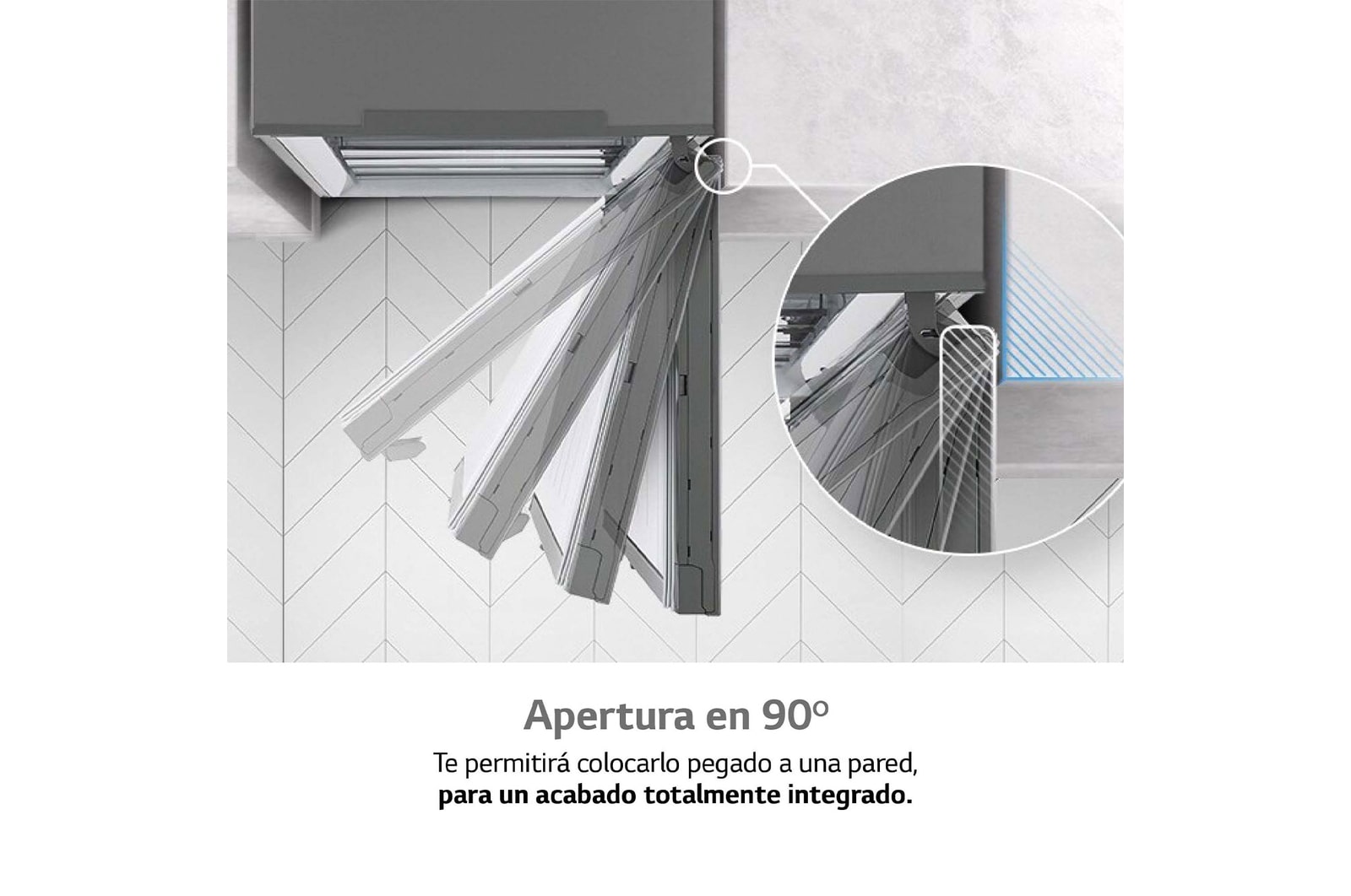 LG Frigorífico 1 puerta Door Cooling, Total No frost, Clasificación D, 413L, Acero inoxidable texturizado, GLM71MBCSF