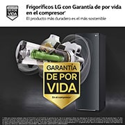 LG Frigorífico Una Puerta antihuellas, 413L, Negro-grisáceo mate , GLM71MCCSX