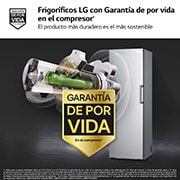 LG Frigorífico 1 puerta Door cooling, Total No Frost, Clasificación E, 413L, Inox antihuellas, GLT51PZGSZ