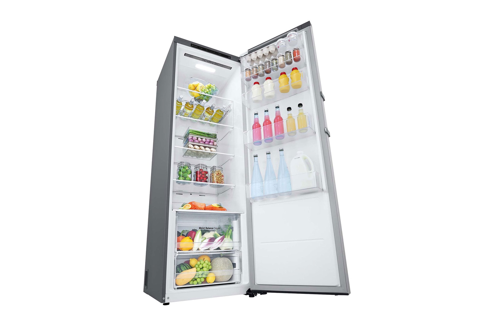 LG Frigorífico 1 puerta Door cooling, Total No Frost, Clasificación E, 413L, Inox antihuellas, GLT51PZGSZ
