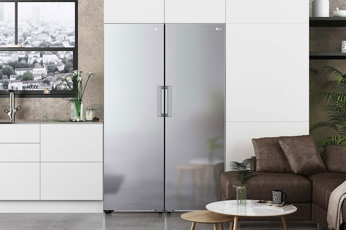 LG Frigorífico 1 puerta Door cooling, Total No Frost, Clasificación E, 413L, Inox antihuellas, GLT51PZGSZ