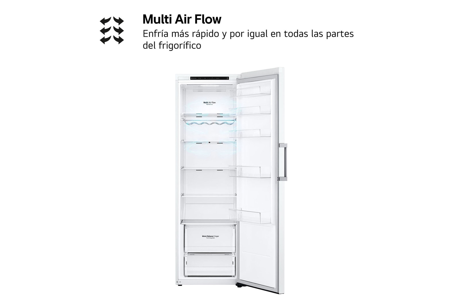 LG Nevera 1 Puerta DoorCooling + Clasificación E, 386L  - Blanco, GLT51SWGSZ