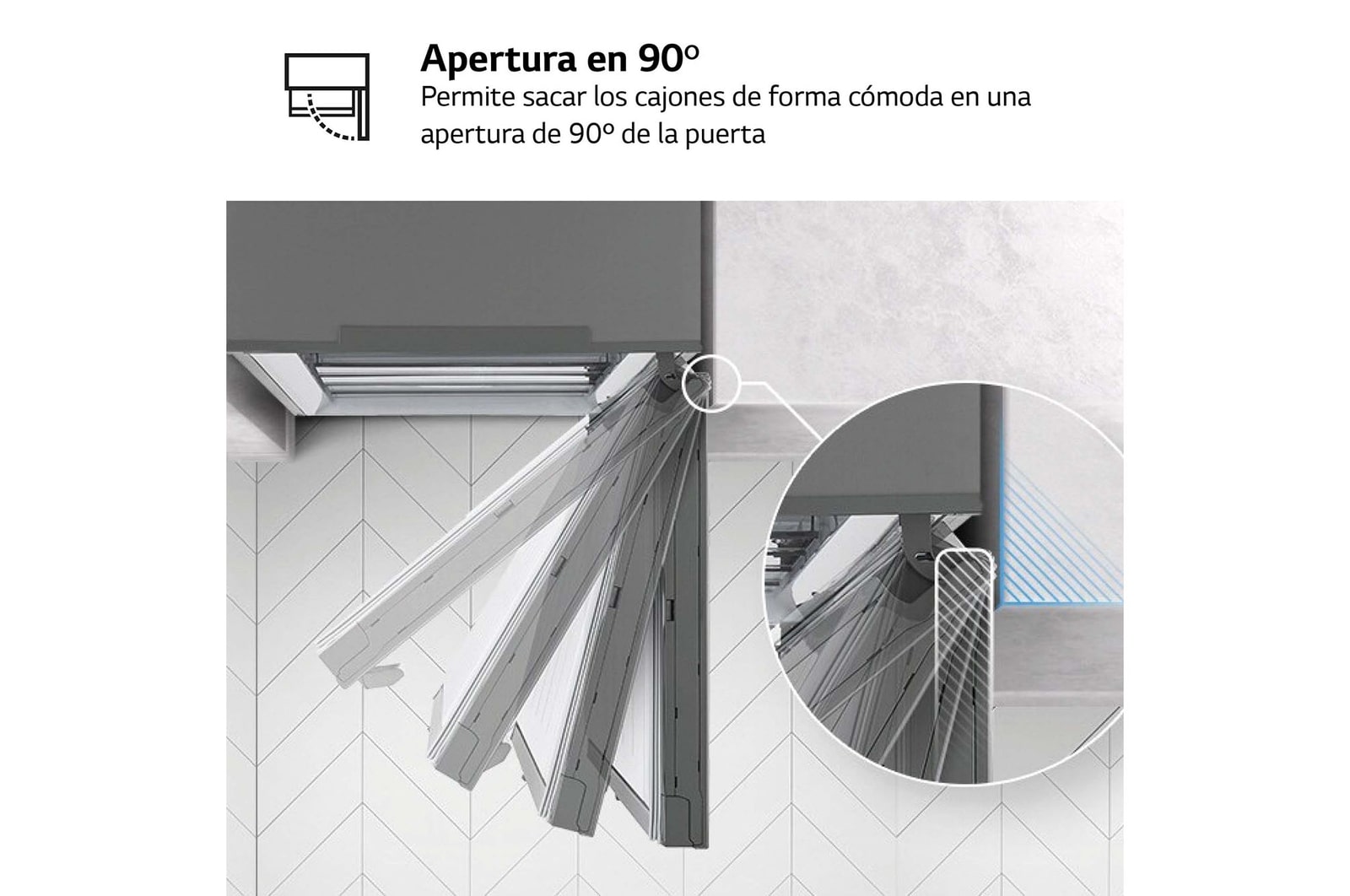 LG Nevera 1 Puerta DoorCooling + Clasificación E, 386L  - Blanco, GLT51SWGSZ