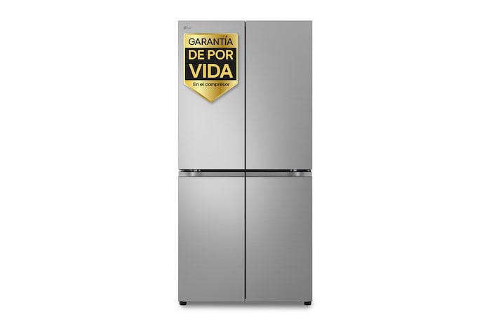 Vista frontal de Frigorífico American Combi Ancho 83cm, Clasificación E, 530 L, Inox antihuellas, GMB860PYDE