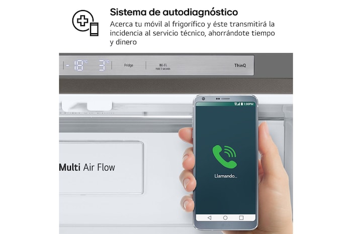 LG Frigorífico American Combi Ancho 83cm, Clasificación E, 530 L, Inox antihuellas, GMB860PYDE