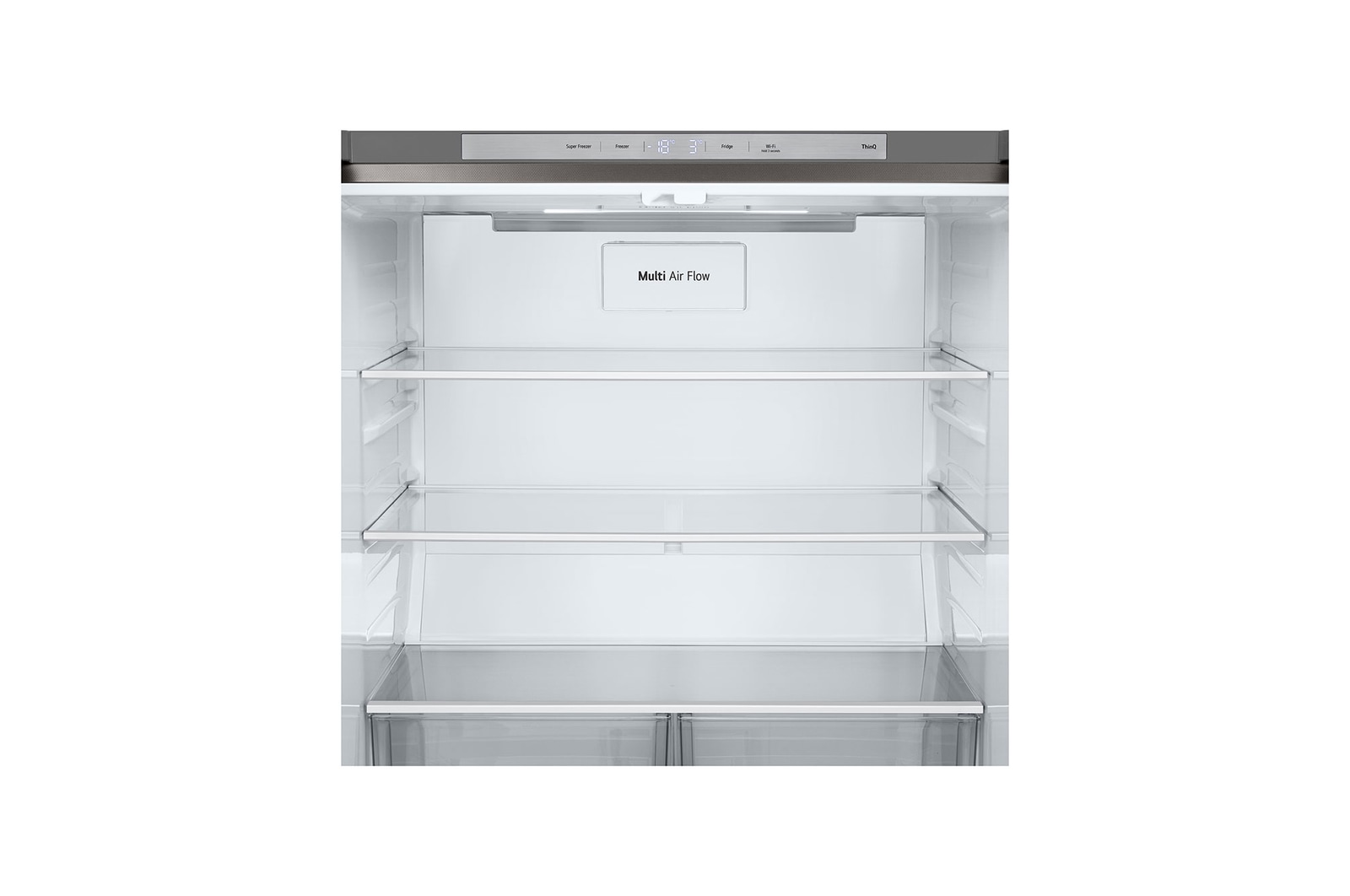 LG Frigorífico American Combi Ancho 83cm, Clasificación E, 530 L, Inox antihuellas, GMB860PYDE