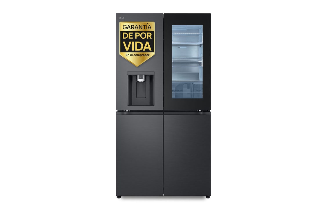 LG Frigorífico American Combi InstaView™, Clasificación E, 638 L, Acero texturizado antihuellas, GMG961EVKE, GMG961EVKE