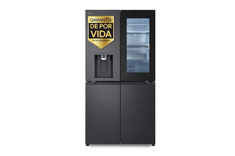 LG Frigorífico American Combi InstaView™, Clasificación E, 638 L, Acero texturizado antihuellas, GMG961EVKE, GMG961EVKE