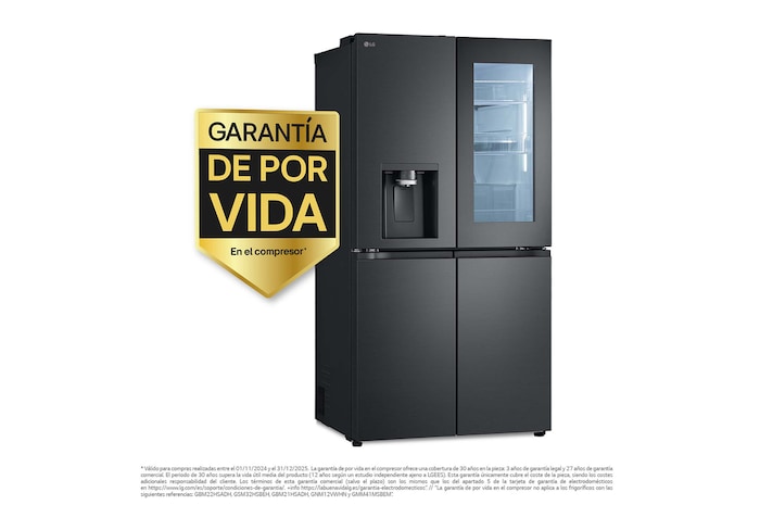 LG Frigorífico American Combi InstaView™, Clasificación E, 638 L, Acero texturizado antihuellas, GMG961EVKE, GMG961EVKE