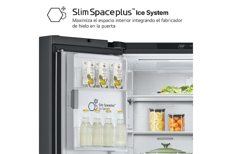 LG Frigorífico American Combi InstaView™, Clasificación E, 638 L, Acero texturizado antihuellas, GMG961EVKE, GMG961EVKE