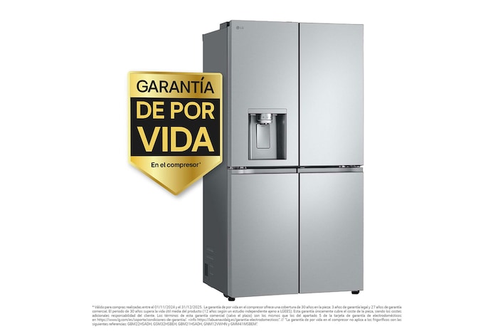 LG Frigorífico American Combi Door-in-Door™, Clasificación E, Acero, 634 L, antihuellas, GMJ960MBJE