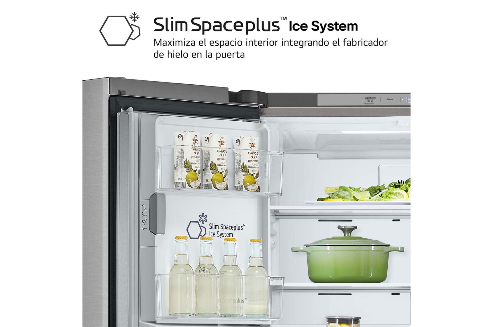 LG Frigorífico American Combi Ancho 83cm, Clasificación E, 508 L, Inox antihuellas, GML860PYFE