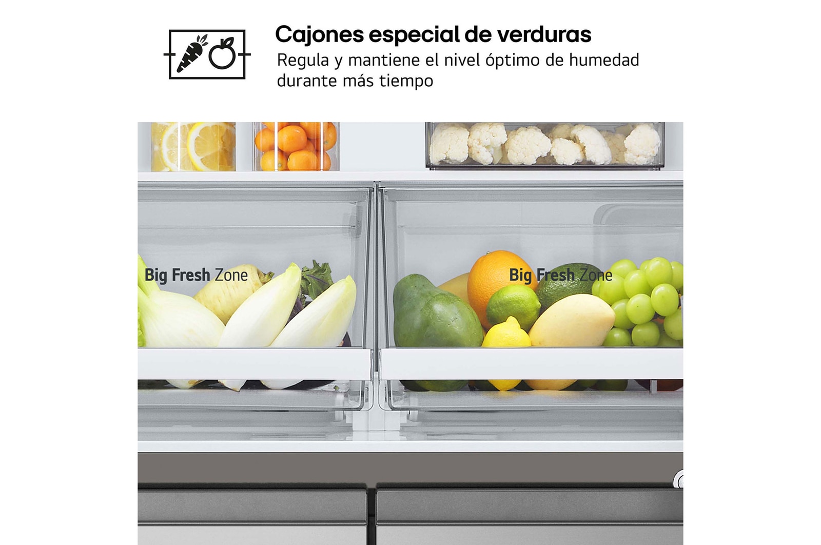 LG Frigorífico American Combi Ancho 83cm, Clasificación E, 508 L, Inox antihuellas, GML860PYFE