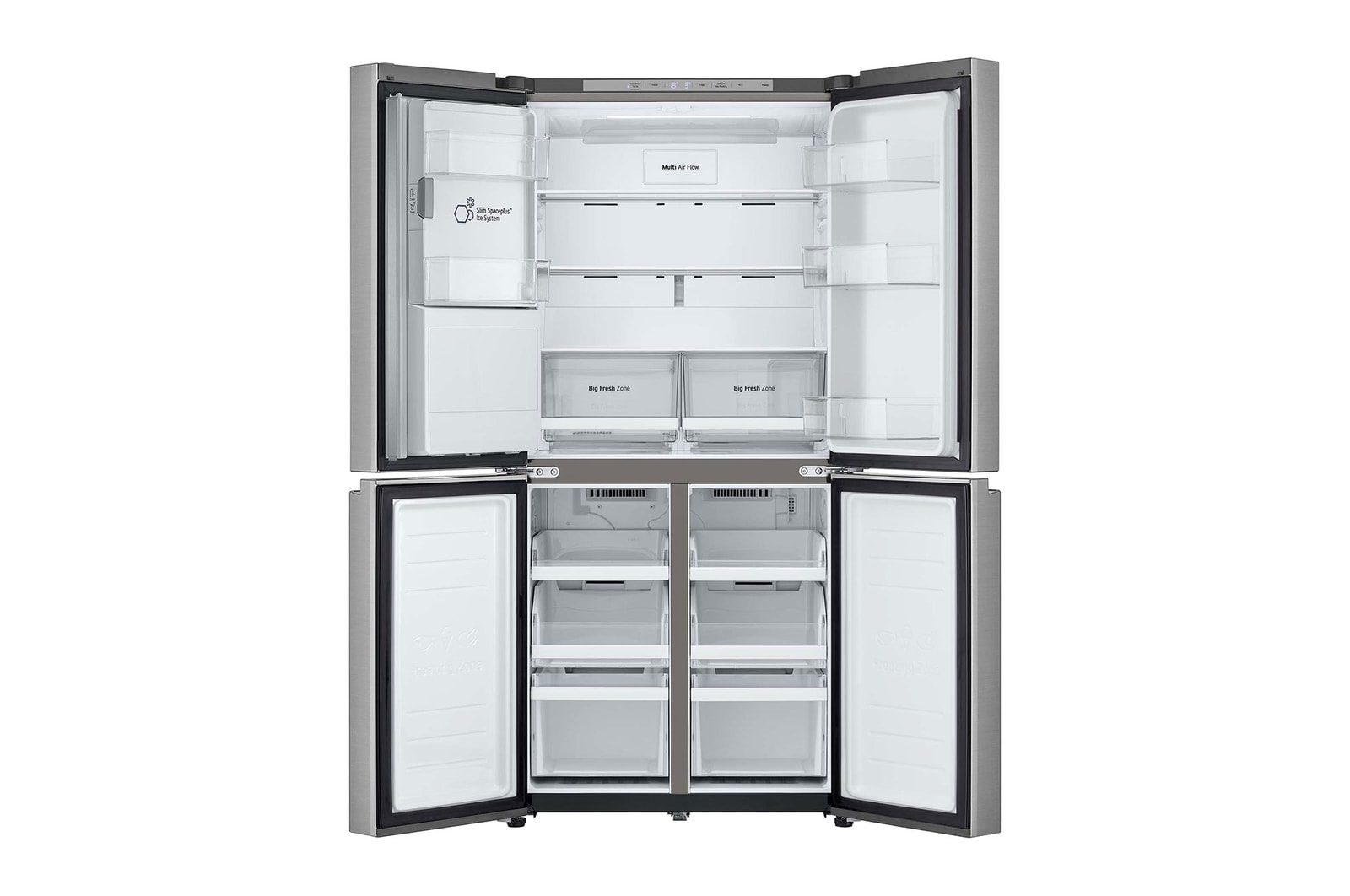 LG Frigorífico American Combi Ancho 83cm, Clasificación E, 508 L, Inox antihuellas, GML860PYFE