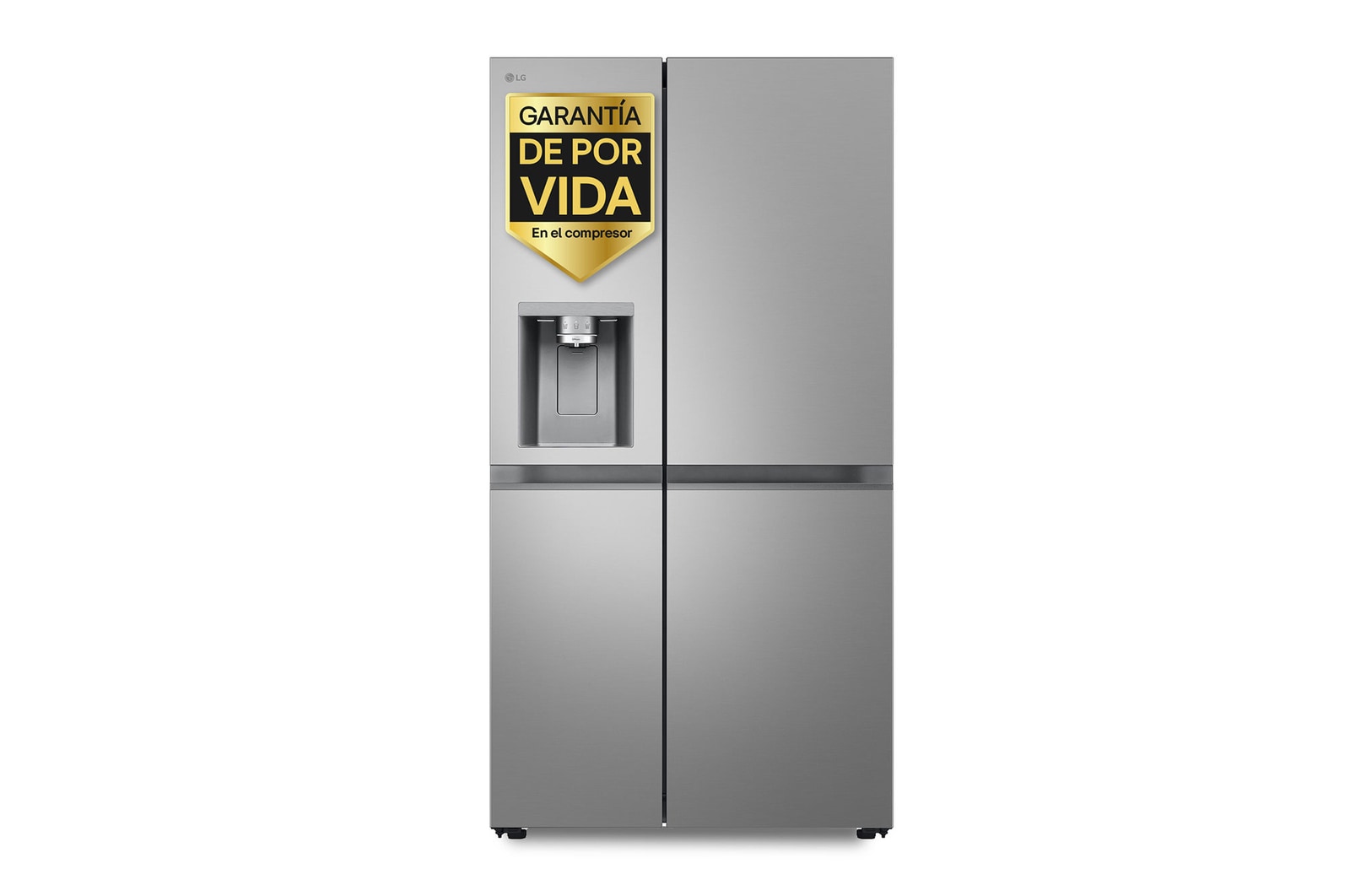 Vista frontal de Outlet Frigorífico Side By side Serie 800, Sin toma de agua Inox antihuellas. C, 628 L GSLE81PYBC.OUTLET