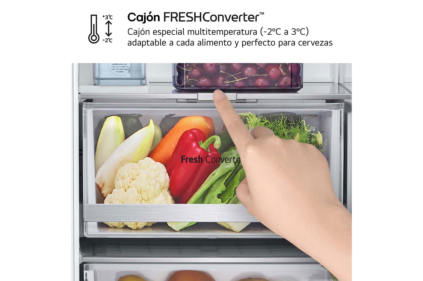 LG Outlet Frigorífico Side By side Serie 800, Sin toma de agua Inox antihuellas. C, 628 L, GSLE81PYBC.OUTLET