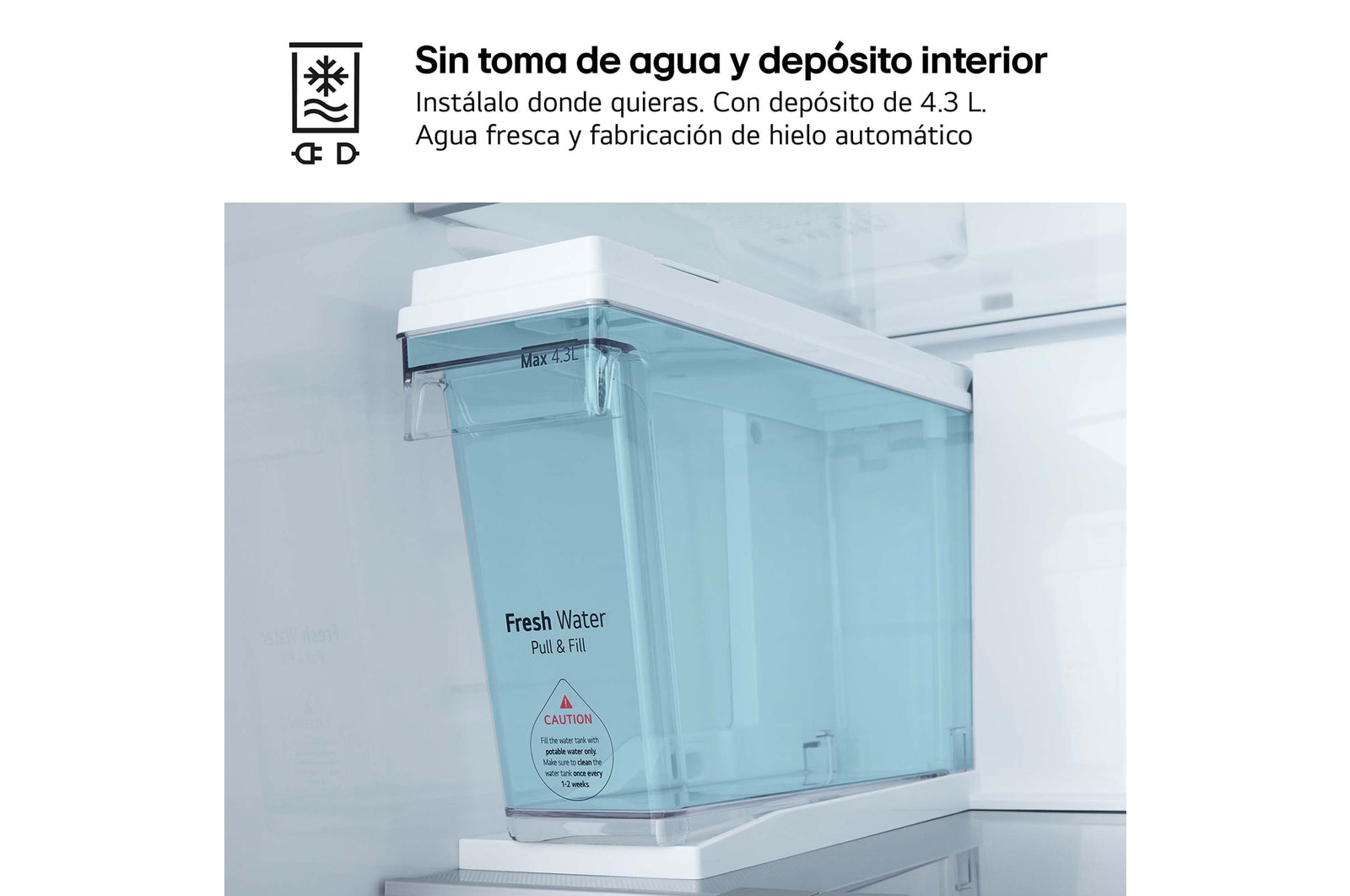 LG Outlet Frigorífico Side By side Serie 800, Sin toma de agua Inox antihuellas. C, 628 L, GSLE81PYBC.OUTLET