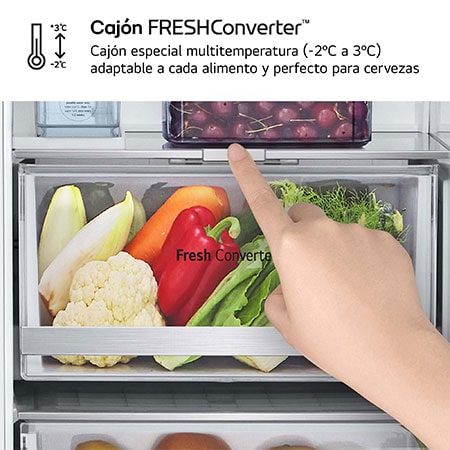 LG Outlet Frigorífico Side By side Serie 900, Sin toma de agua Acero texturizado antihuellas. C, 628 L, GSLE91MBAC.OUTLET