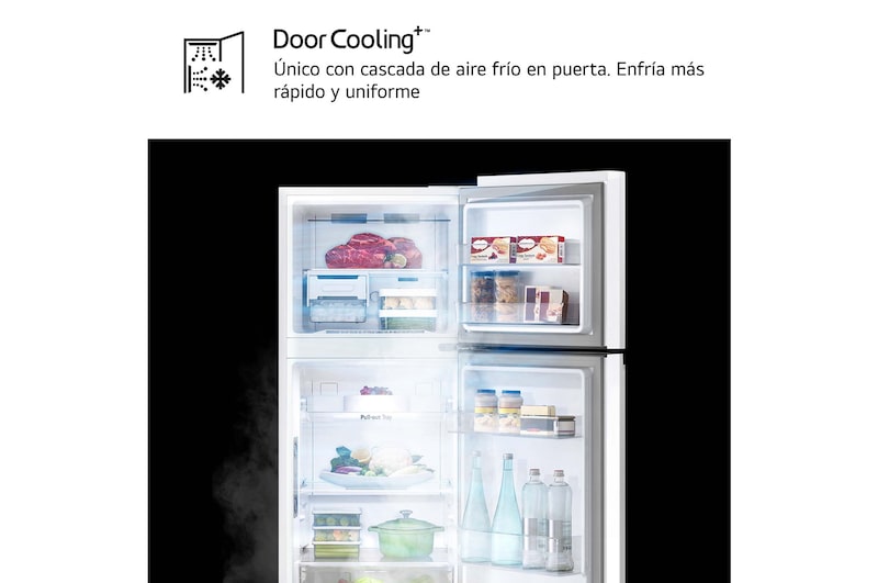 LG Frigorífico Dos Puertas 1,45m, Clasificación E, Total No Frost, Door Cooling - Blanco, GTBV22SWGKD