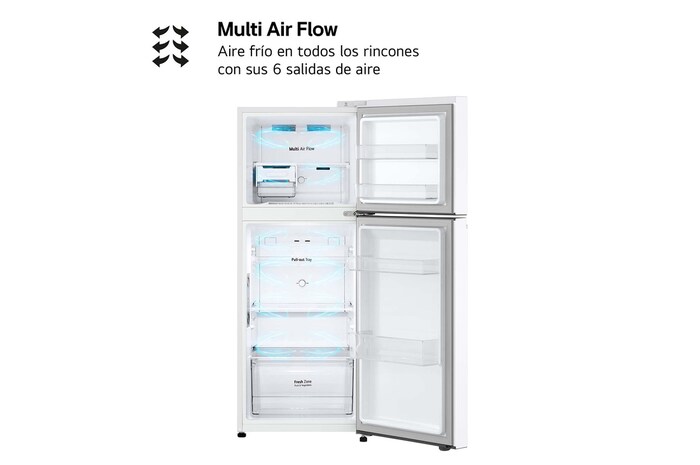 LG Frigorífico Dos Puertas 1,45m, Clasificación E, Total No Frost, Door Cooling - Blanco, GTBV22SWGKD