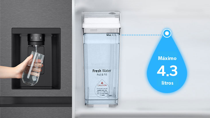 Las dos tarjetas separadas son que los filtros son cambiables espontáneamente en el lado izquierdo, con esto un hombre puede beber el agua fresca en el lado derecho. 