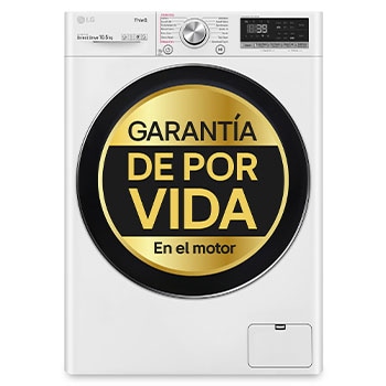 LG Lavadora inteligente AI Direct Drive 10.5kg, 1400rpm, Clasificación A, Blanca, Serie 700, F4WV7010S2W