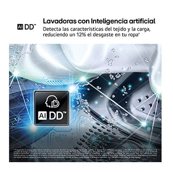 LG Lavadora inteligente AI Direct Drive 10.5kg, 1400rpm, Clasificación A, Blanca, Serie 700, F4WV7010S2W