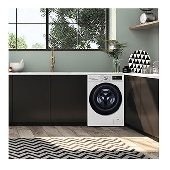 LG Lavadora inteligente AI Direct Drive 10.5kg, 1400rpm, Clasificación A, Blanca, Serie 700, F4WV7010S2W