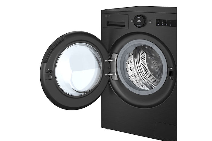 LG Lavadora Inteligente | LG F4X7009TBB, AI Direct Drive, TurboWash 360º, 9kg, 1400rpm, Serie 700, Un 40% más eficiente que A, Negro mate, F4X7009TBB