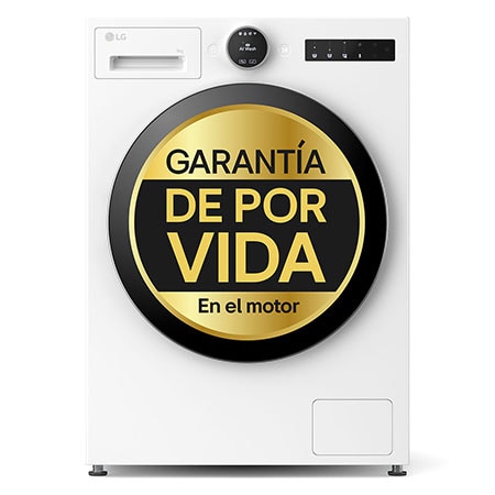 Lavadora carga frontal - LG F4X7009TWS, 9 kg, 1400 rpm, 23 programas, TurboWash 360º, Selector LCD, Clase A-40%, Blanco