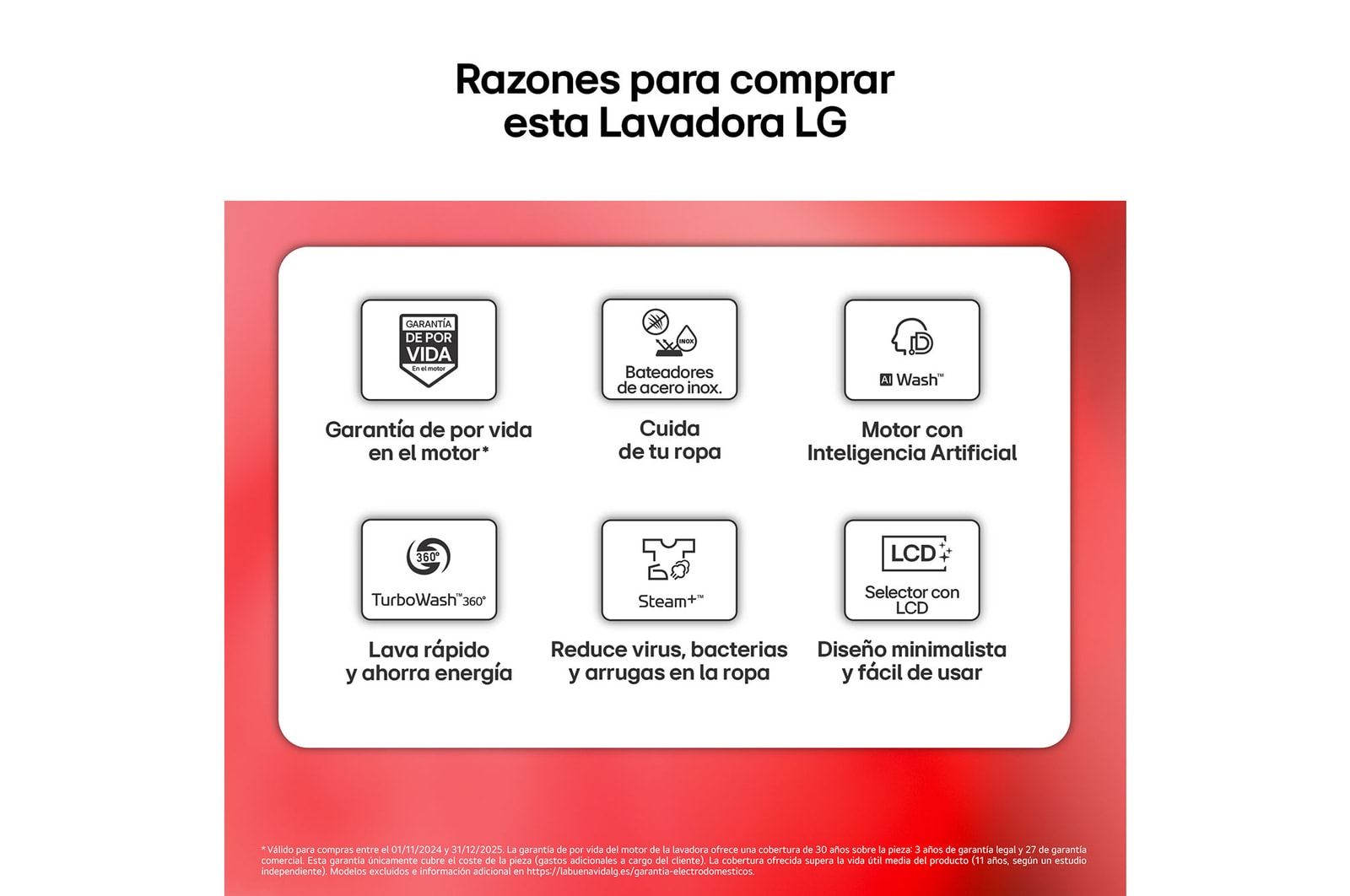 LG Lavadora Inteligente | LG F4X7013TWS, AI Direct Drive, TurboWash 360º, 13kg, 1400rpm, Serie 700, Un 40% más eficiente que A, Blanca, F4X7013TWS