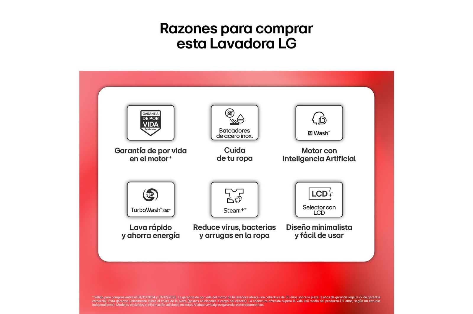Propuesta única de venta of esta lovadara LG