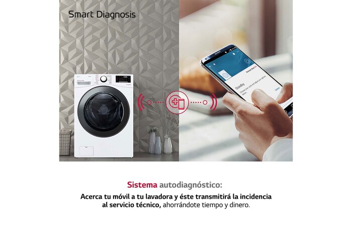 LG Lavadora LG F1P1CY2W, 17 kg, E, Blanco Marfil, 1100rpm, Serie XXL, F1P1CY2W