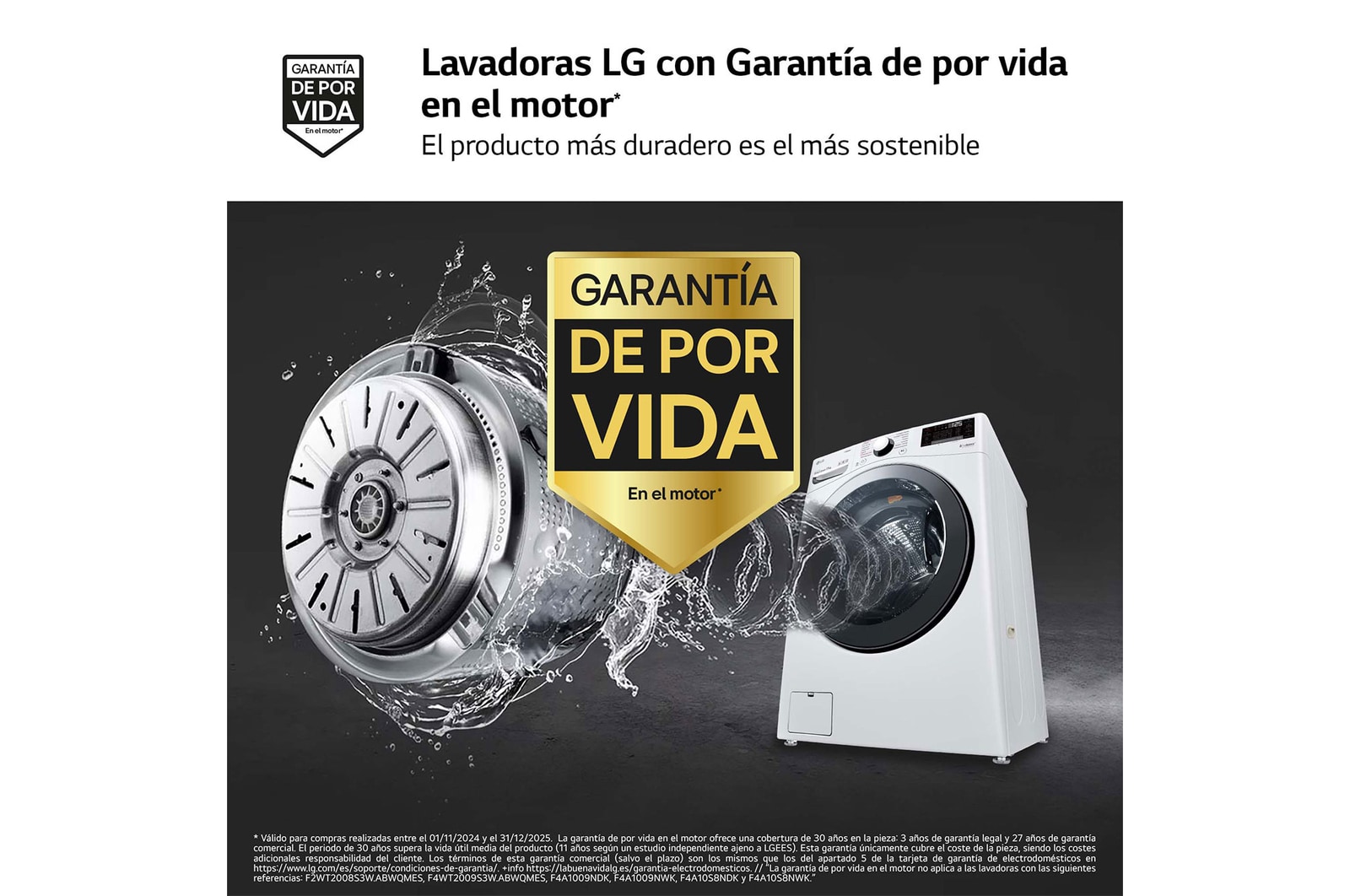 LG Lavadora LG F1P1CY2W, 17 kg, E, Blanco, 1100rpm, Serie  XXL, F1P1CY2W