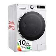 LG Lavadora inteligente AI Direct Drive,  Vapor,  8kg ,  1200rpm Un 10% más eficiente que A, Serie fondo especial 500, F2WR5S08A0W