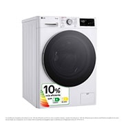 LG Lavasecadora inteligente AI Direct Drive TM, Vapor 9/6kg, 1400rpm, Un 10% más eficiente que A(lavado) /D(secado) Blanca, Serie 500, F4DR5509A1W