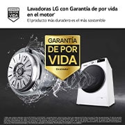 LG Lavasecadora inteligente AI Direct Drive TM, Vapor 9/6kg, 1400rpm, Un 10% más eficiente que A(lavado) /D(secado) Blanca, Serie 500, F4DR5509A1W