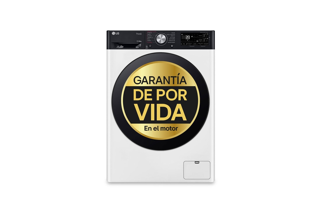 LG Lavasecadora inteligente AI Direct Drive<sup>TM</sup>, Turbowash 360º, Autodosificación 11/6kg, 1400rpm,  Un 10% más eficiente que  A(lavado) /D(secado) Blanca, Serie 750, F4DR7511AGW