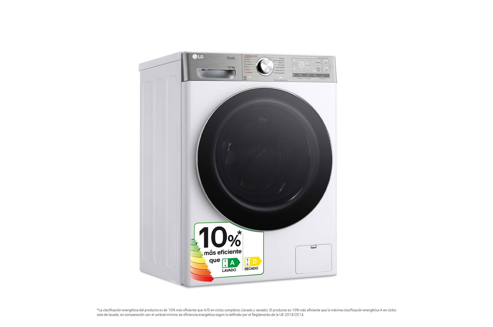 LG Lavasecadora inteligente AI Direct Drive™, Turbowash 360º, Autodosificación 13/7kg, 1400rpm,  Un 10% más eficiente que A(lavado) /D(secado) Blanca, Serie 950, F4DR9513A2W