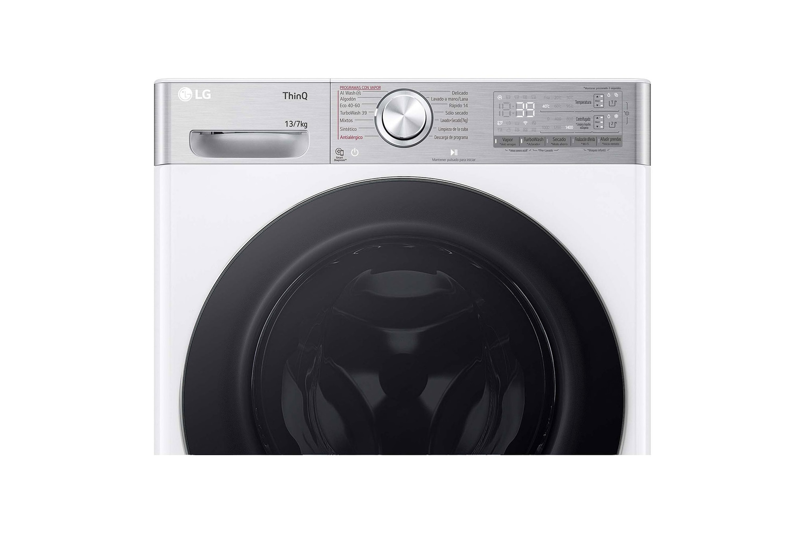 LG Outlet Lavasecadora inteligente AI Direct Drive™, Turbowash 360º, Autodosificación 13/7kg, 1400rpm, Un 10% más eficiente que A(lavado) /D(secado) Blanca, Serie 950, F4DR9513A2W.OUTLET