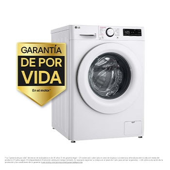 LG Lavadora inteligente AI Direct Drive,  Vapor,  9kg ,  1400rpm Un 10% más eficiente que A, Serie 500, F4WR5009A3W