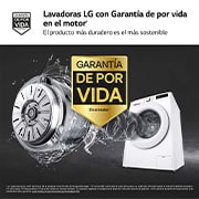 LG Lavadora inteligente AI Direct Drive,  Vapor,  9kg ,  1400rpm Un 10% más eficiente que A, Serie 500 , F4WR5009A3W