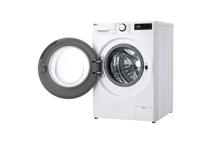 LG Lavadora inteligente AI Direct Drive,  Vapor,  9kg ,  1400rpm Un 10% más eficiente que A, Serie 500, F4WR5009A3W