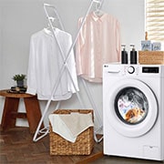 LG Lavadora inteligente AI Direct Drive,  Vapor,  9kg ,  1400rpm Un 10% más eficiente que A, Serie 500, F4WR5009A3W