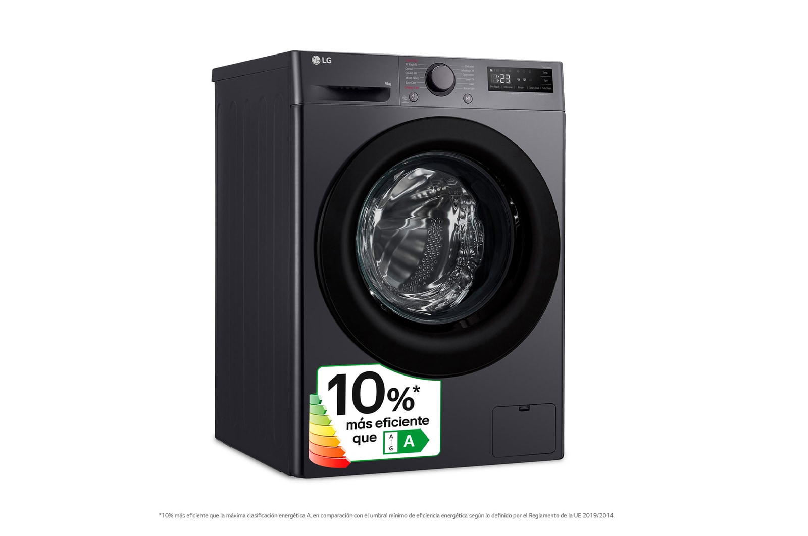 LG Lavadora inteligente AI Direct Drive, Vapor, 9kg , 1400rpm Un 10% más eficiente que A, Serie 500, F4WR5009A6M.OUTLET