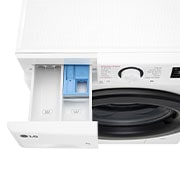 LG Lavadora inteligente AI Direct Drive, Vapor, 9kg , 1400rpm Un 10% más eficiente que A, Serie 500, F4WR5009A6W.OBSEXC