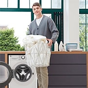 LG Lavadora inteligente AI Direct Drive, Vapor, 9kg , 1400rpm Un 10% más eficiente que A, Serie 500, F4WR5009A6W.OBSEXC