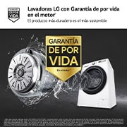 LG Lavadora inteligente AI Direct Drive,  Vapor,  11kg ,  1400rpm Un 10% más eficiente que A, Serie 500, F4WR5011A6F