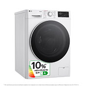 LG Lavadora inteligente AI Direct Drive. Vapor, Autodosificación,  9kg ,  1400rpm Un 10% más eficiente que A, Serie 550, F4WR5509A0W